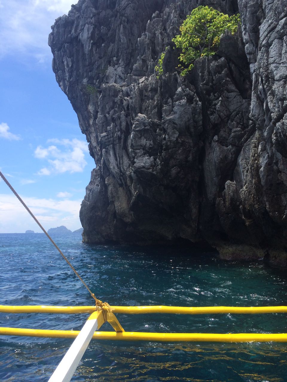 We head out by the floating rock again.