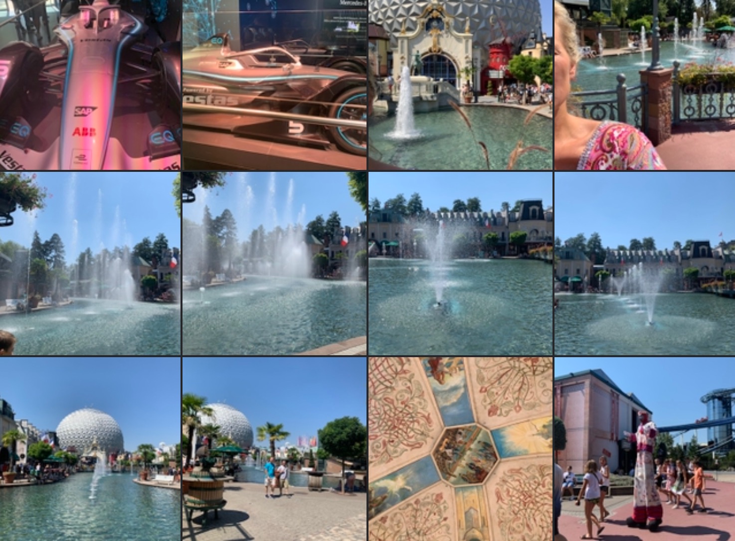 The have water all over the park and the fountains are moving to music.