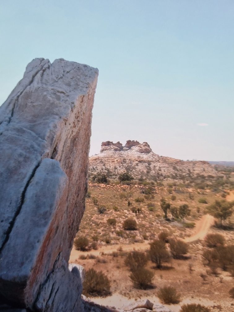 Gosh, it’s been so long since I’ve looked at these photos that I really need to rack my brain. I THINK that’s Mt Conner from a different angle than most photos are traditionally taken. (It usually looks like a big, flat top mountain.) Contained on private property, the only way to see it is through an organised tour. Lucky for me, I worked for a company that did tours out there and got to go along one day for free!