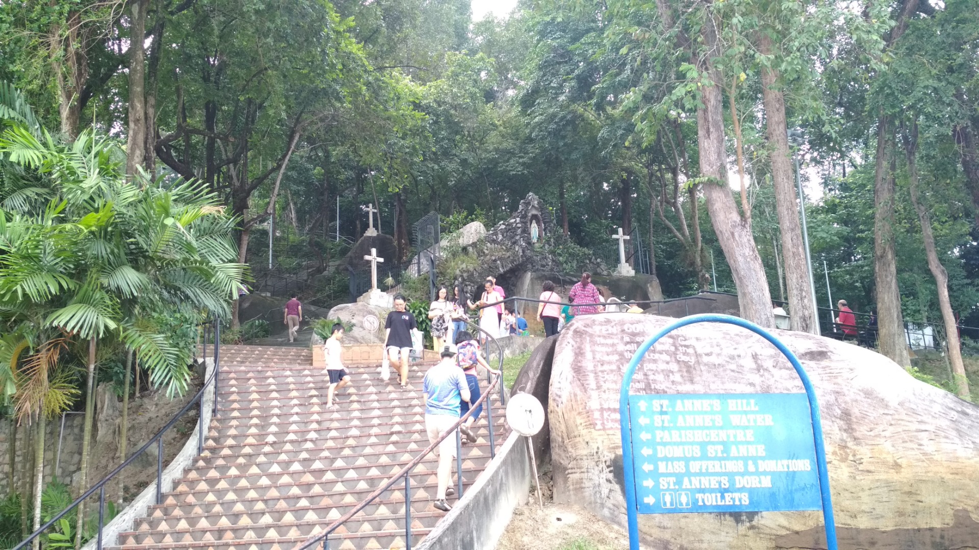 Here's the hill behind the chapel