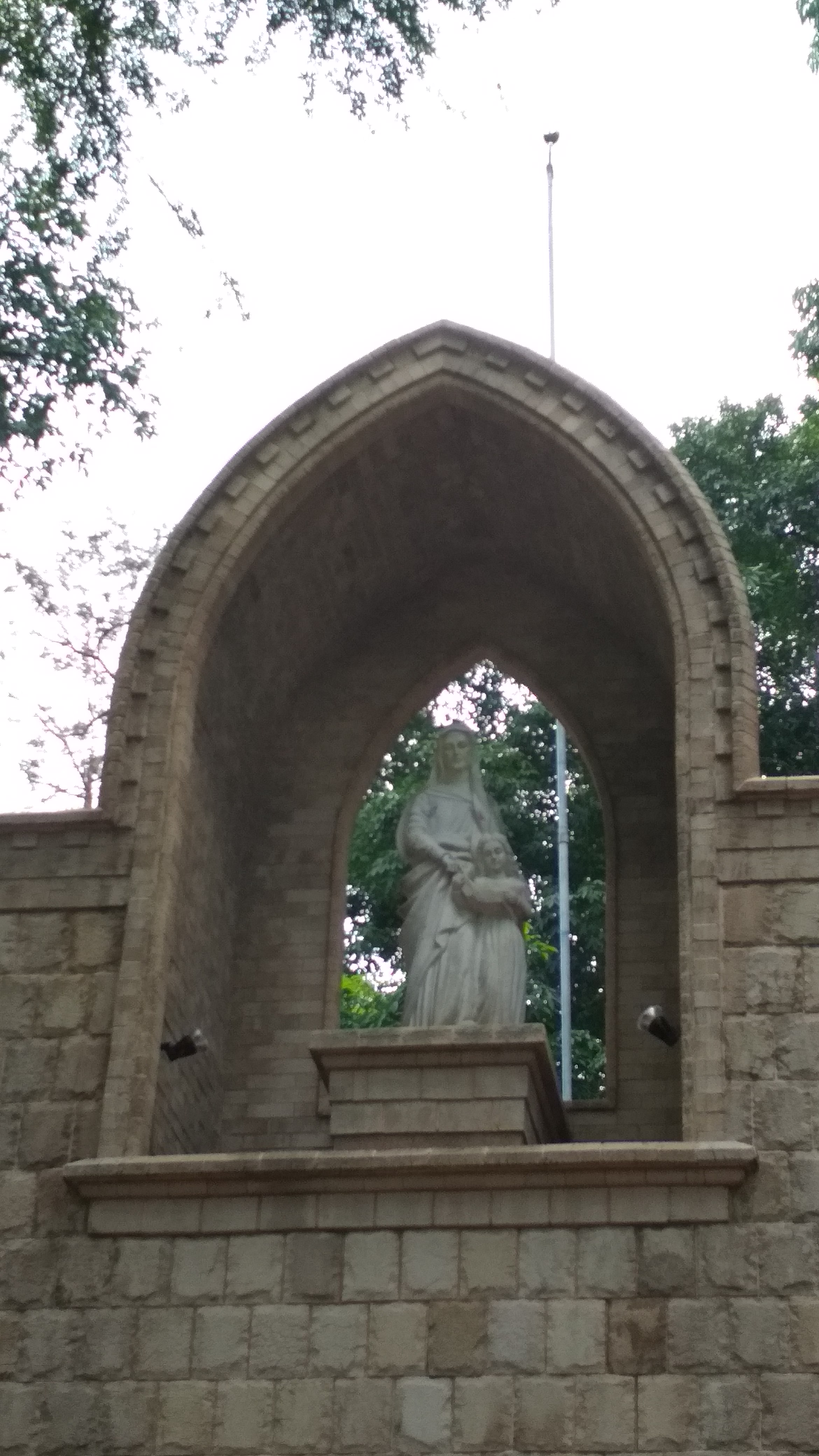 Sculpture of St.Anne and young Mary