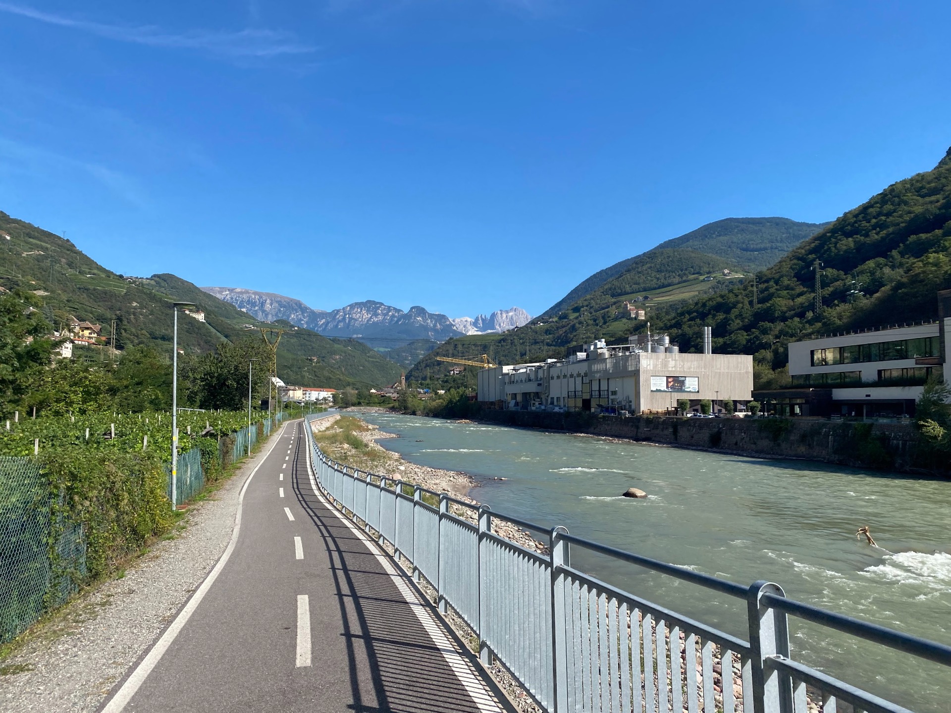 Left Adige behind and continued along the Eisack riverside