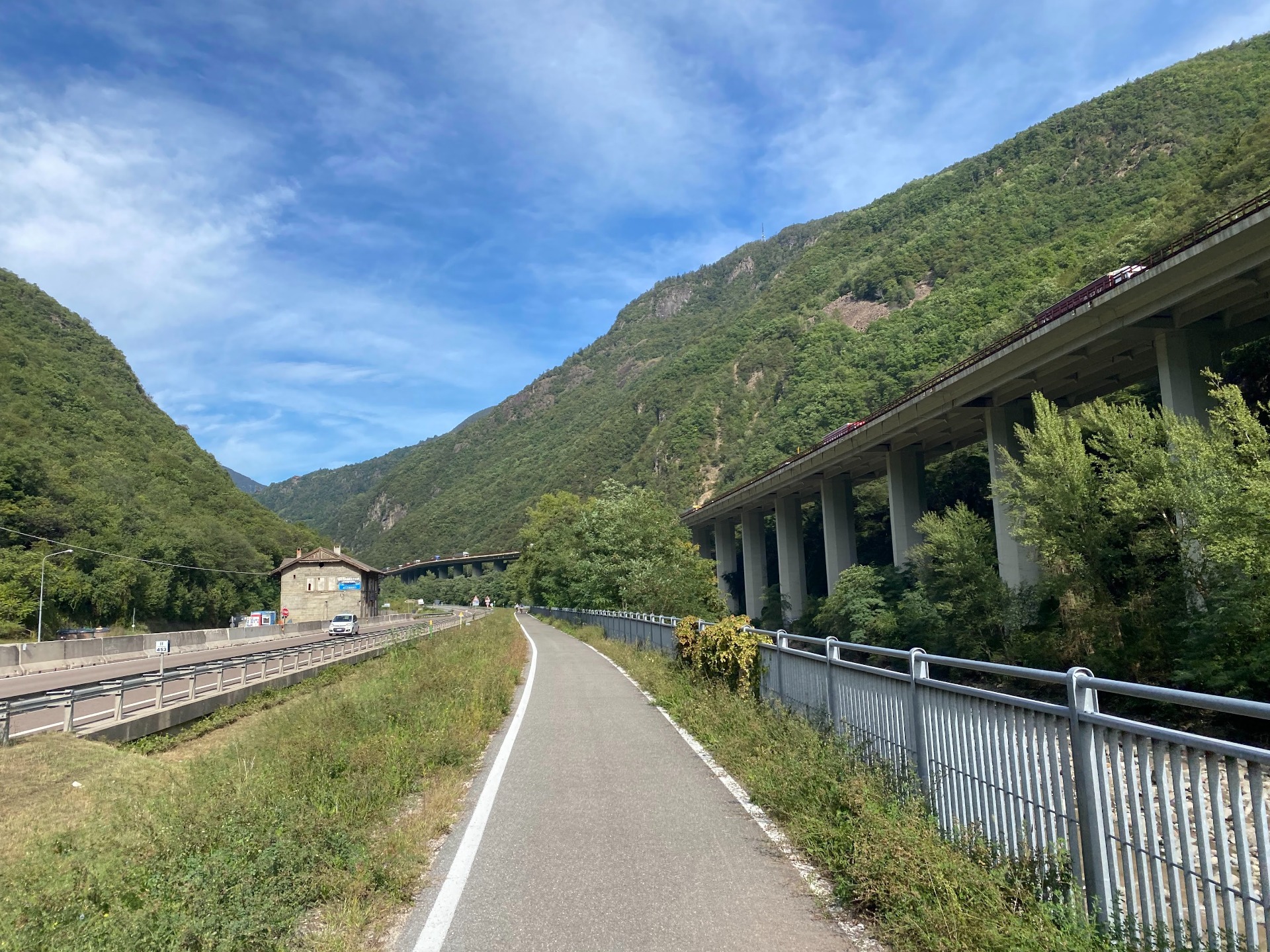 Highway A22 connecting Italy with Austria up there on the right