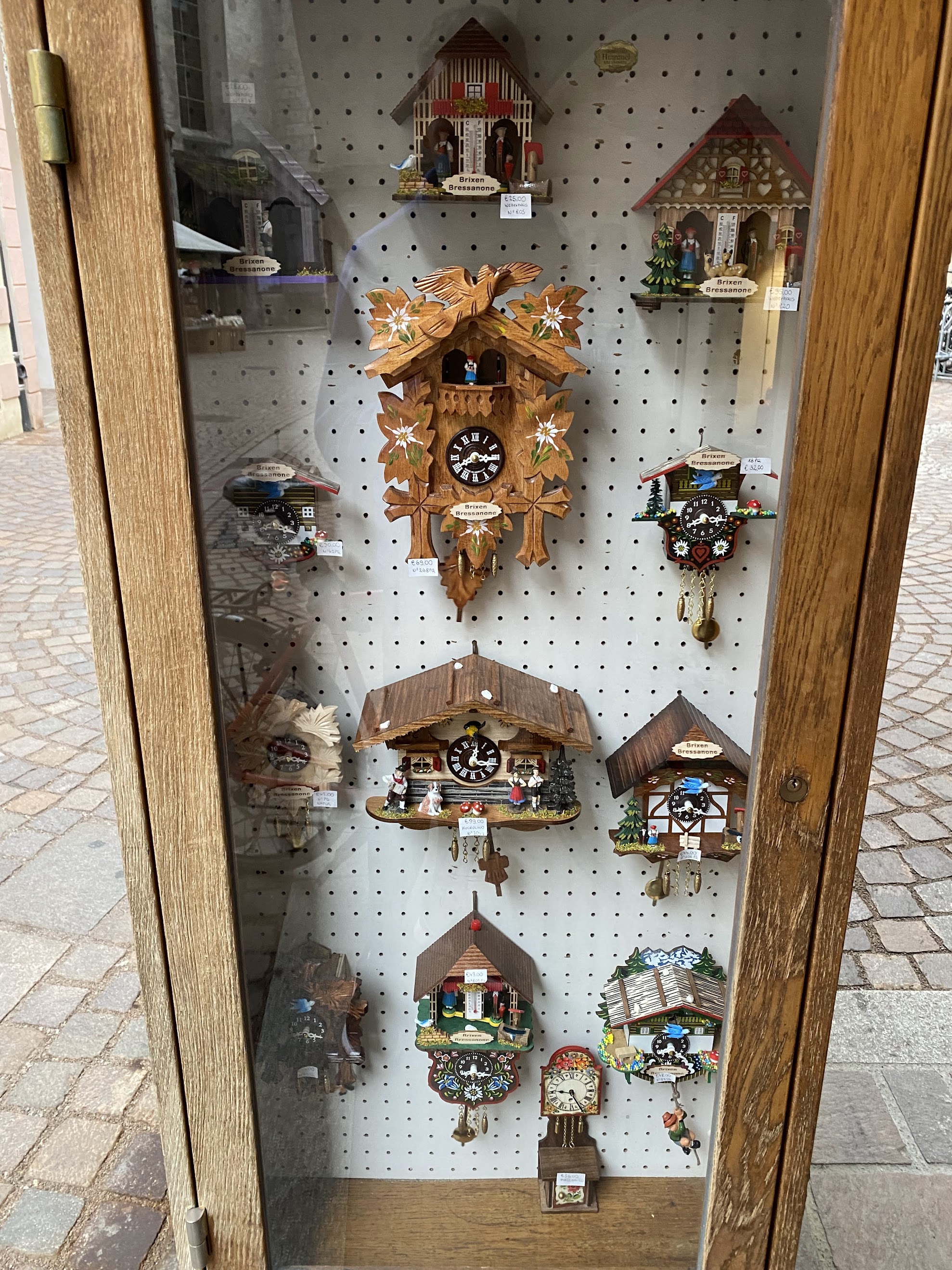 Found some cool handmade little clocks on this stand alone display