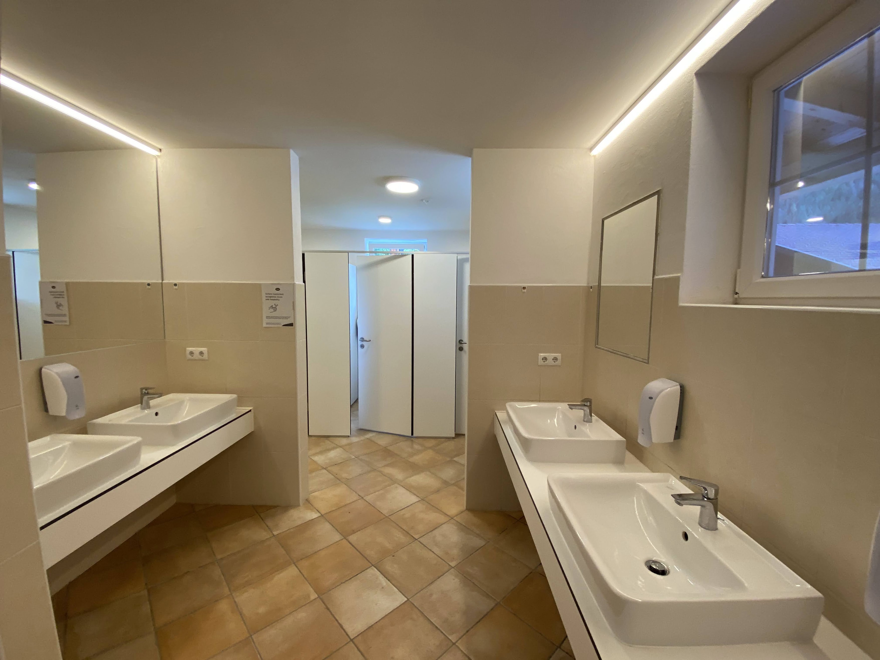 Spotless clean bathroom overall