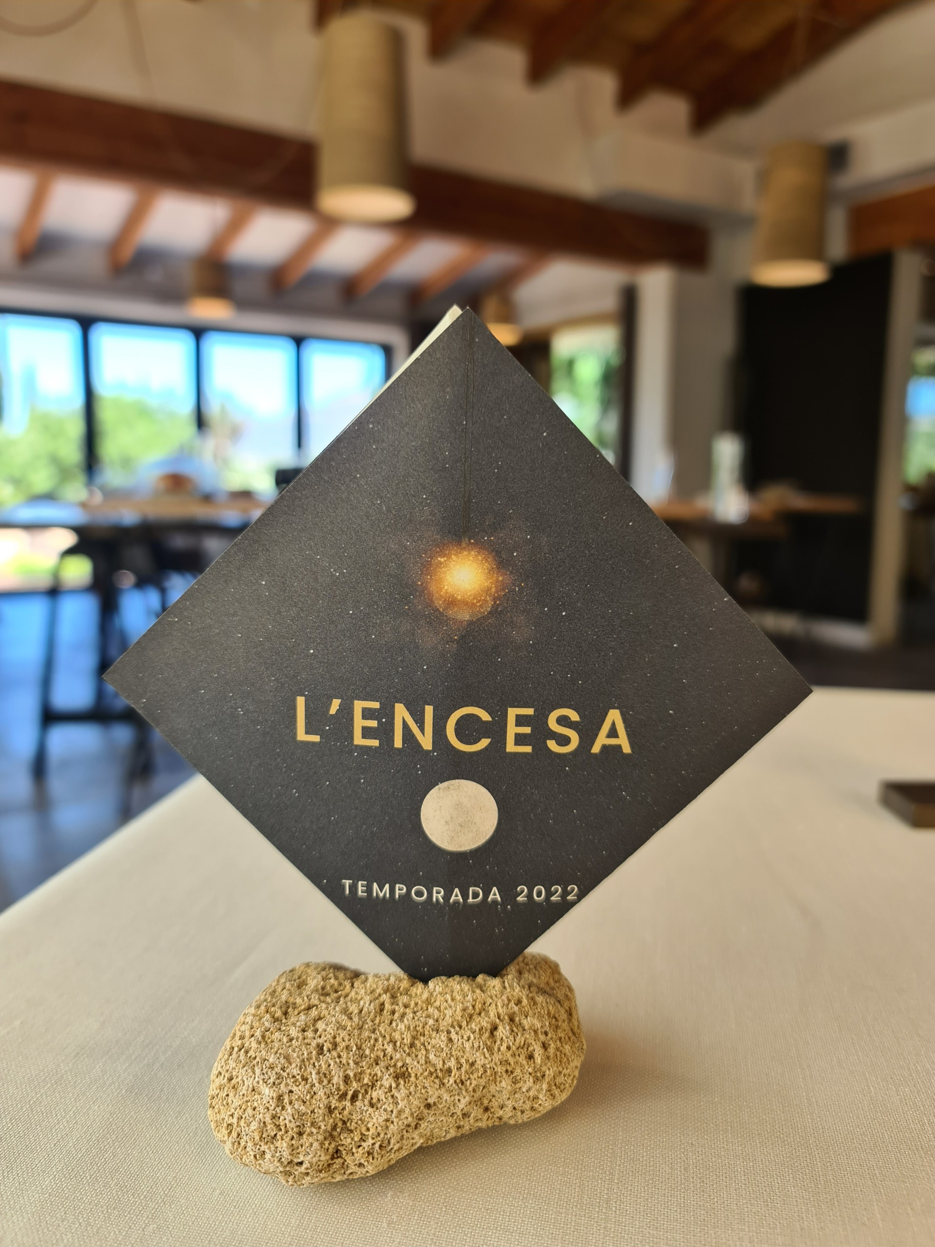Cover of the menu, paying homage to the ancient fishing technique.