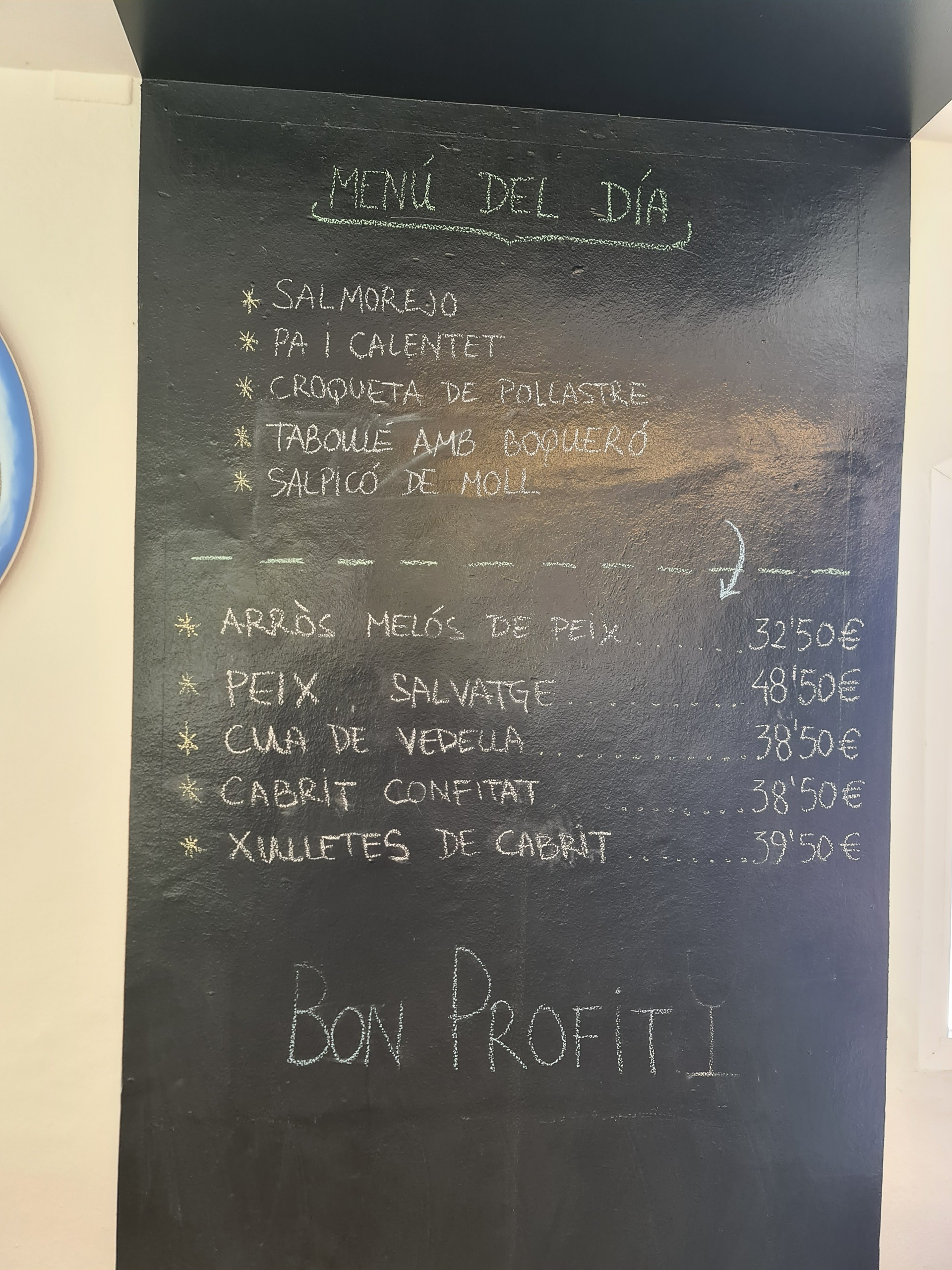 Daily menu and some recommendations.
