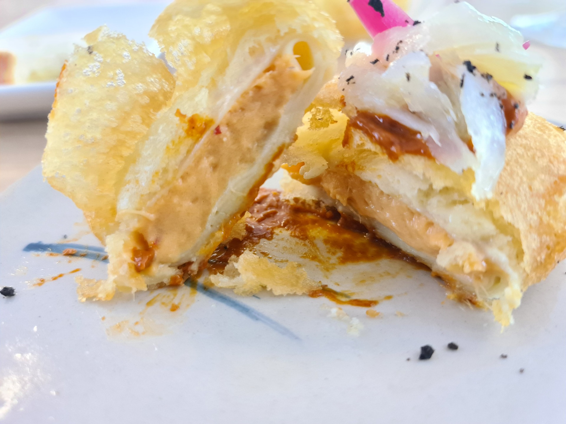 Cod brandade stuffed fritter with topping - Second starter (4).