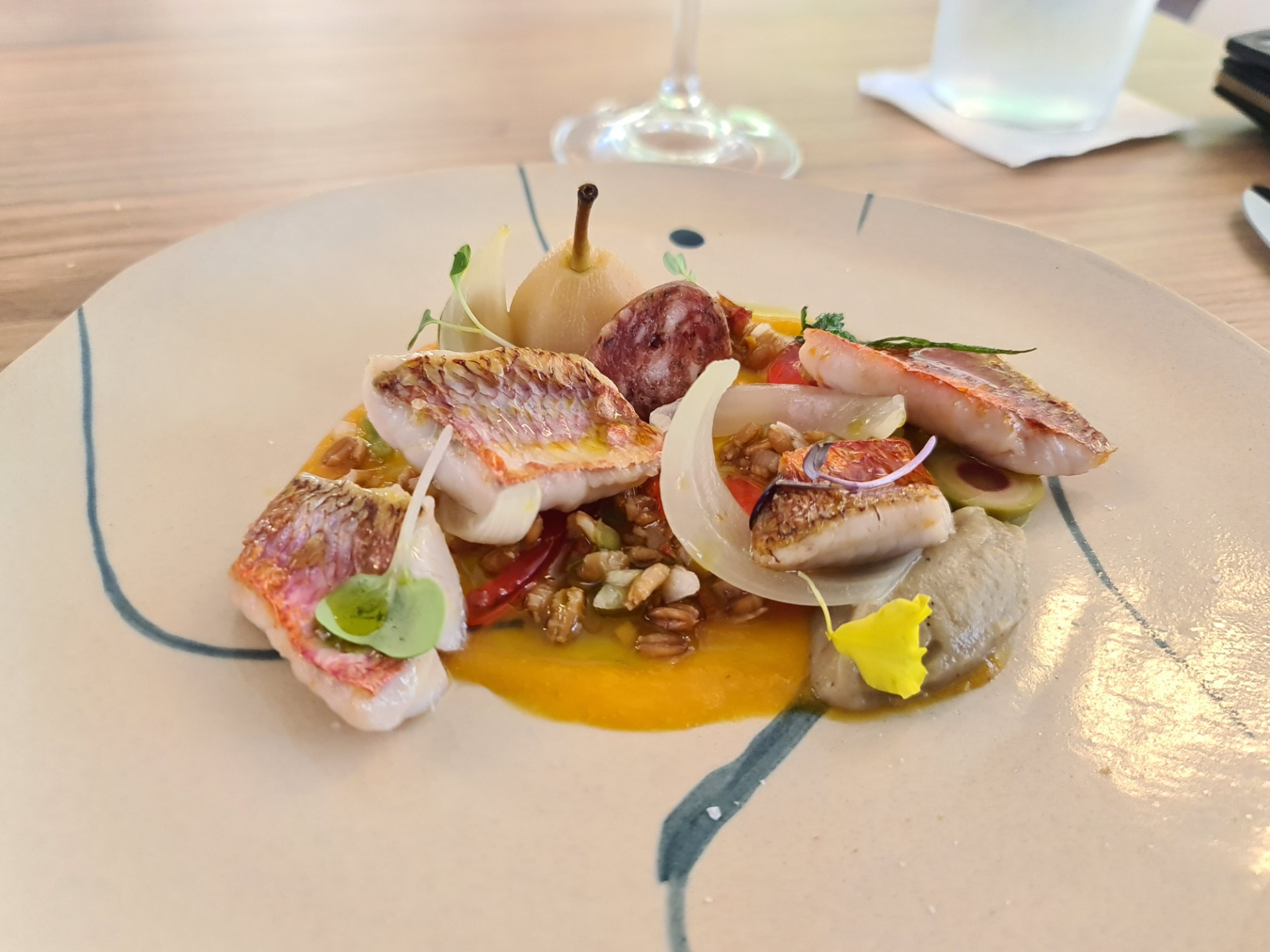 ”Sant Joan baby pear and red mullet” - Third starter (2).