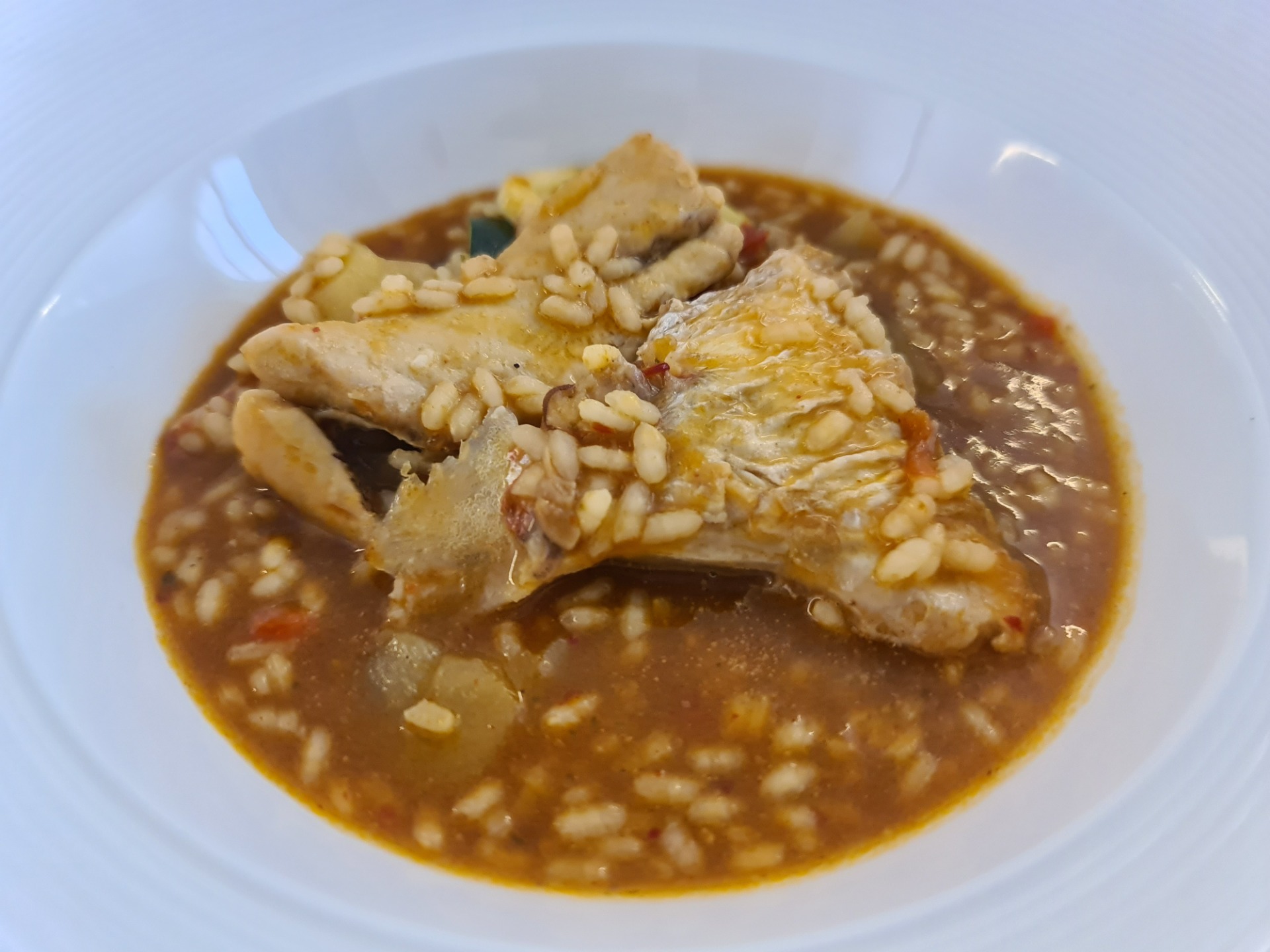 Creamy fish rice (they leave the pot there so you can repeat until it’s finished) - First main dish (2).