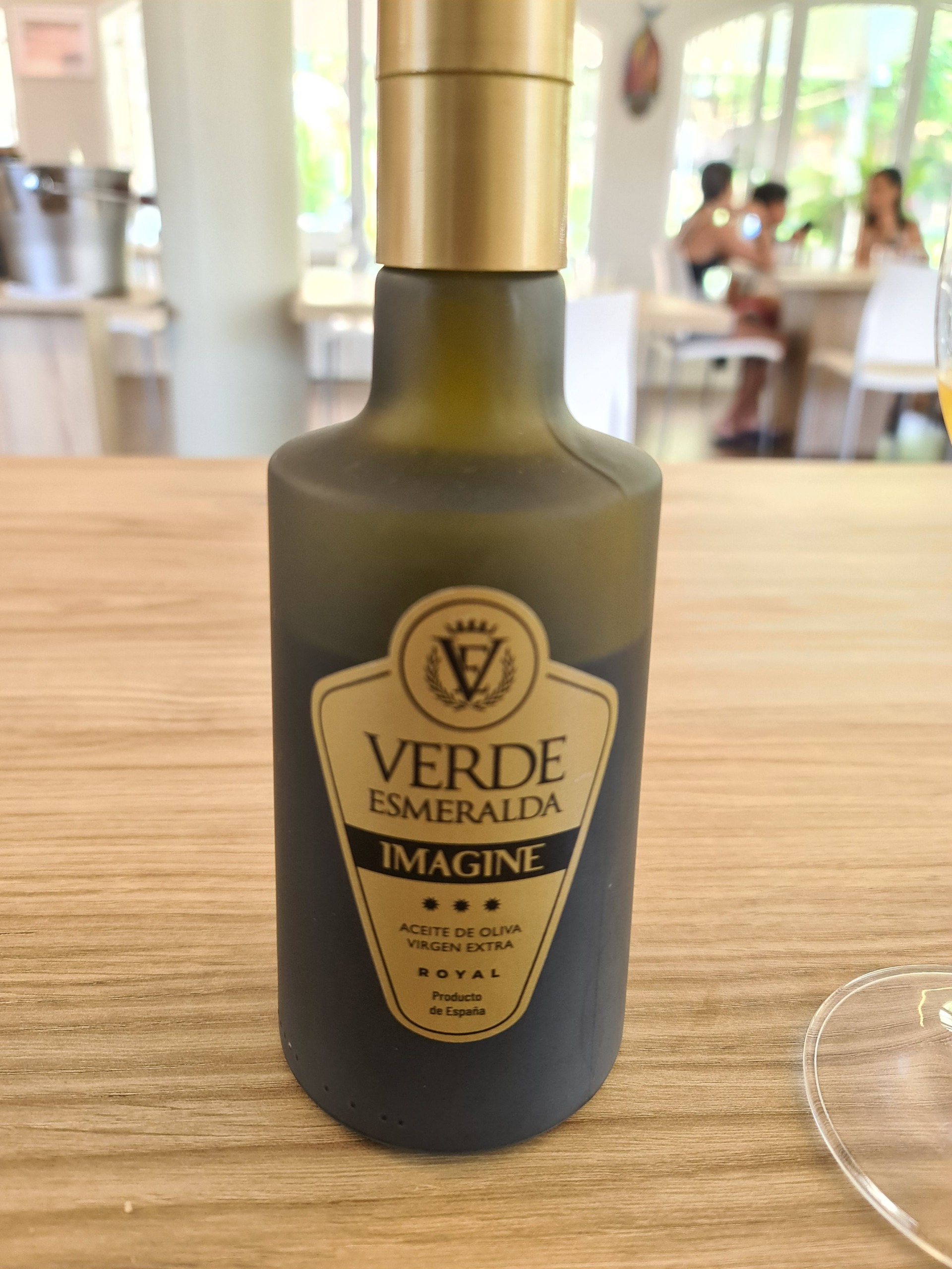 Emerald Green Extra Virgin Olive Oil, to spill over bread or the next main dish (on the house).