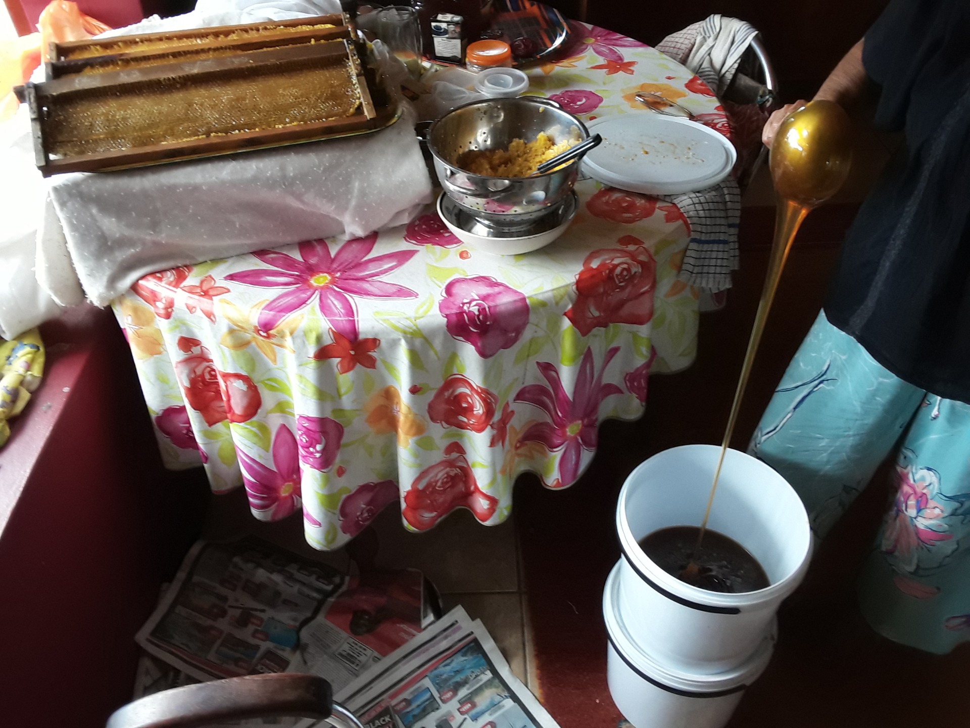 liquid gold harvested locally from the homestead hives