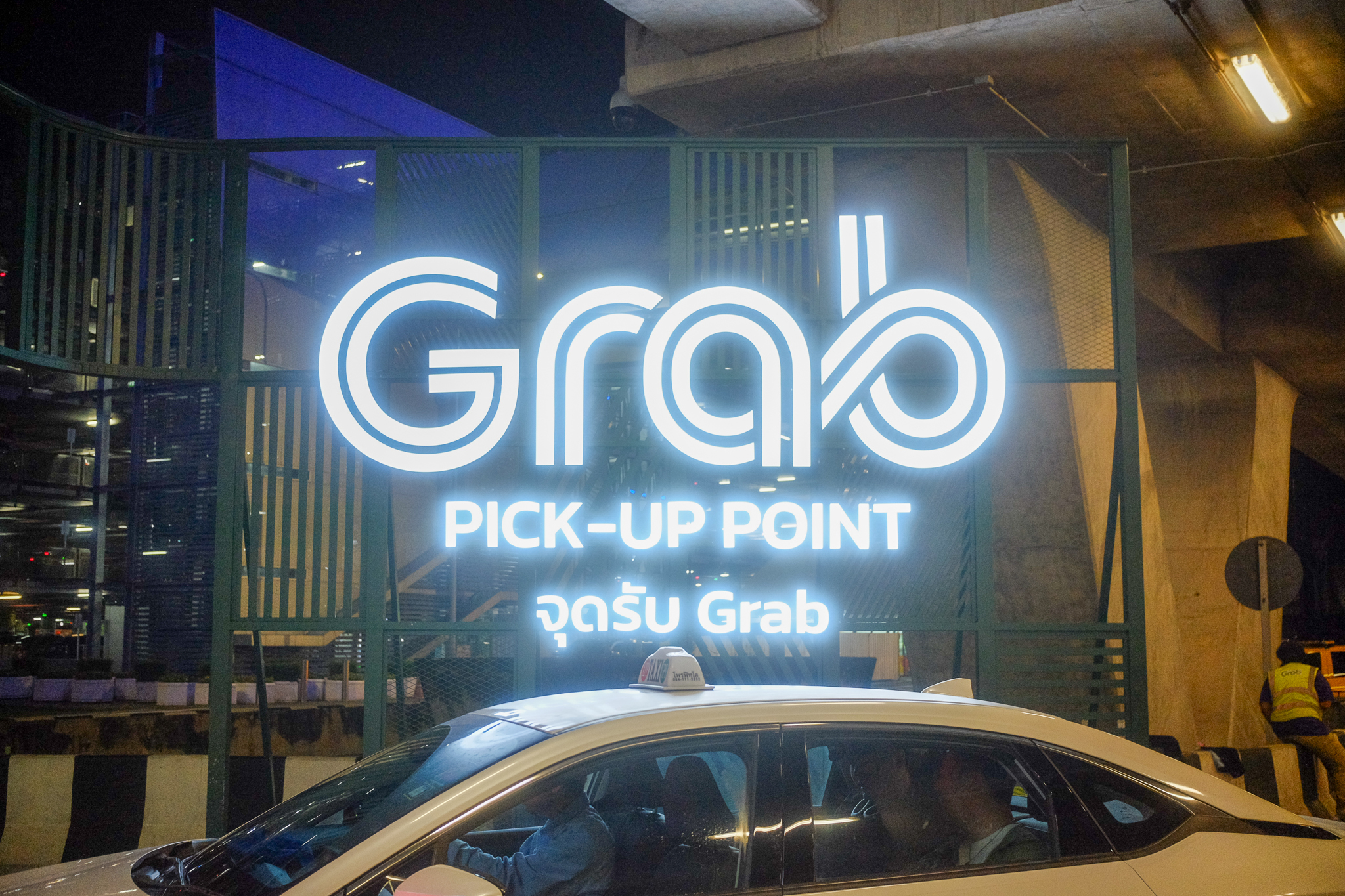 Grab point at the airport’s basement.