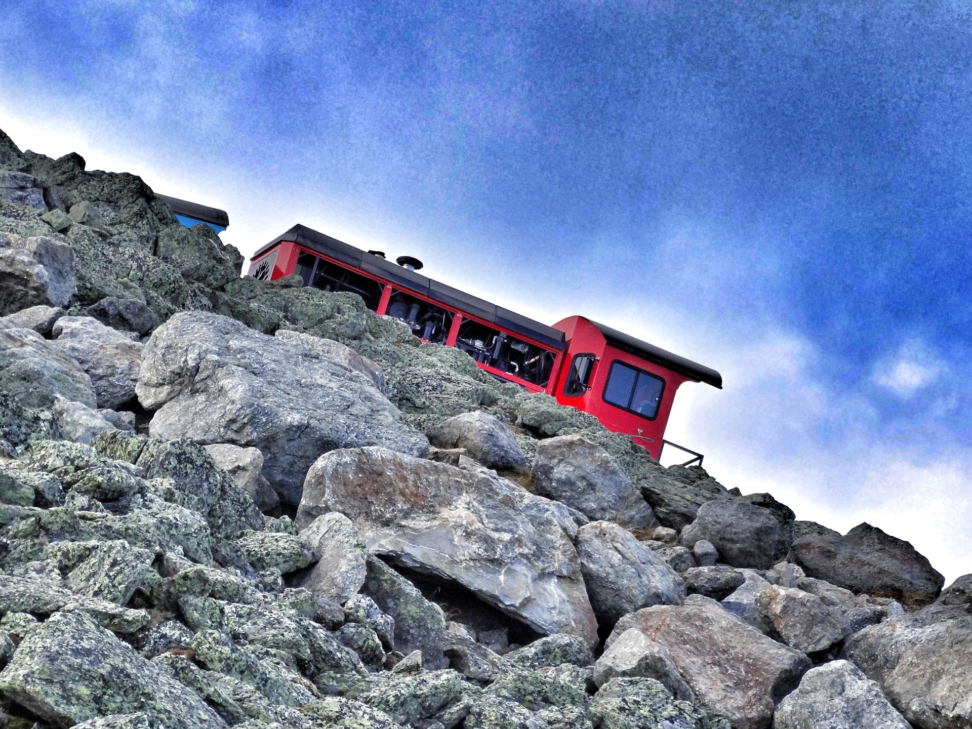 Up, up, up on rails.