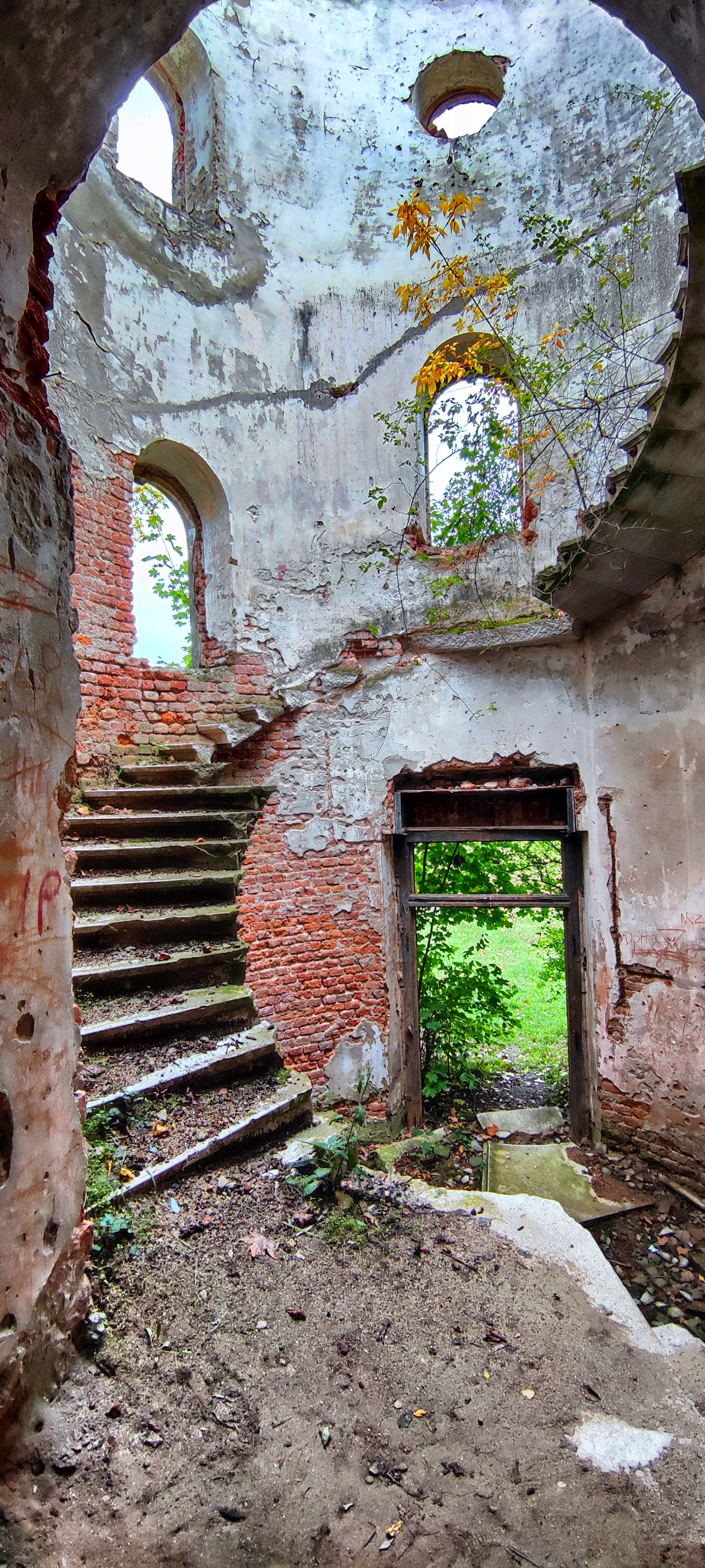 A few of the steps are gone