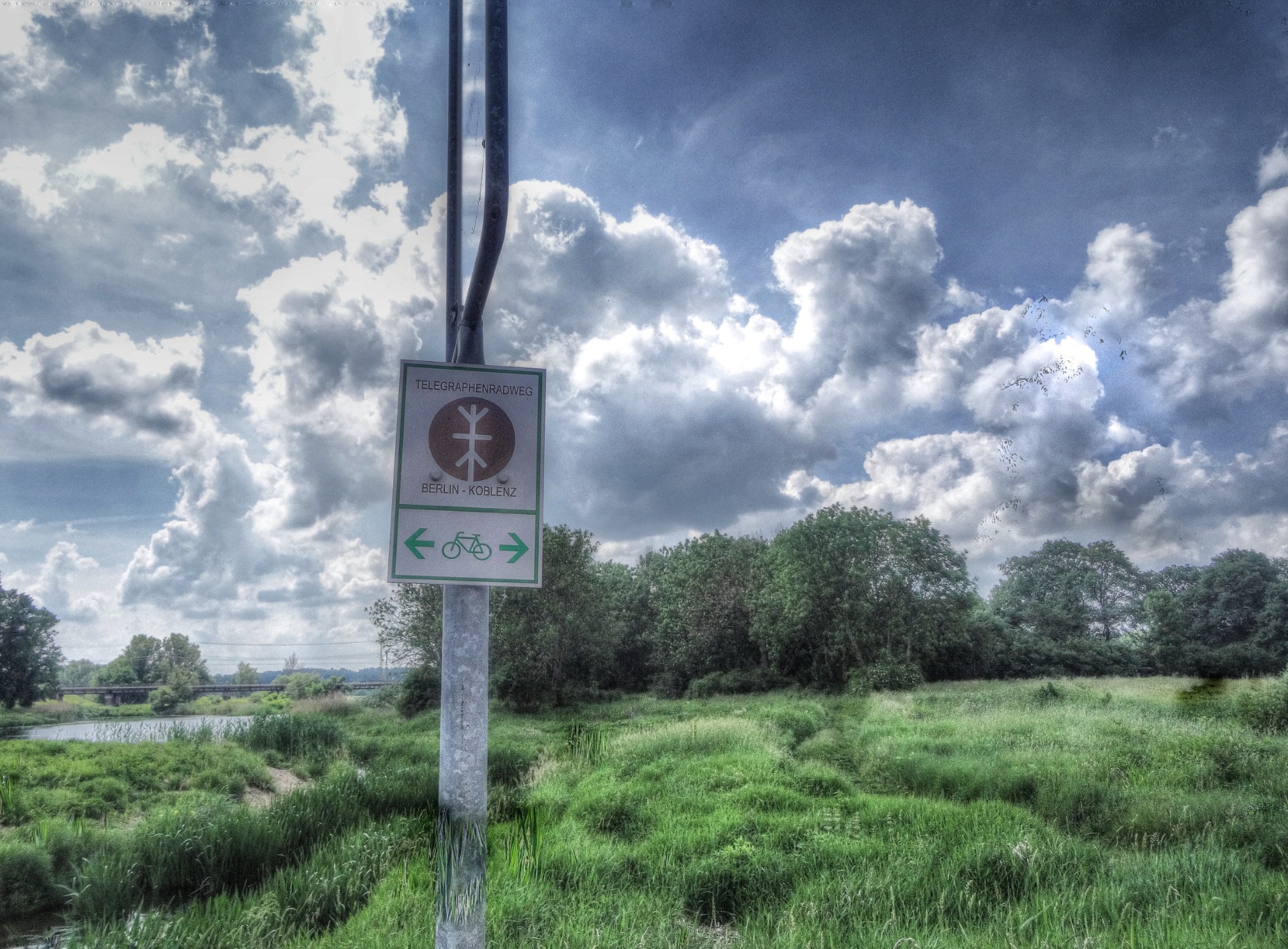The bike way crossed the unknown grave site
