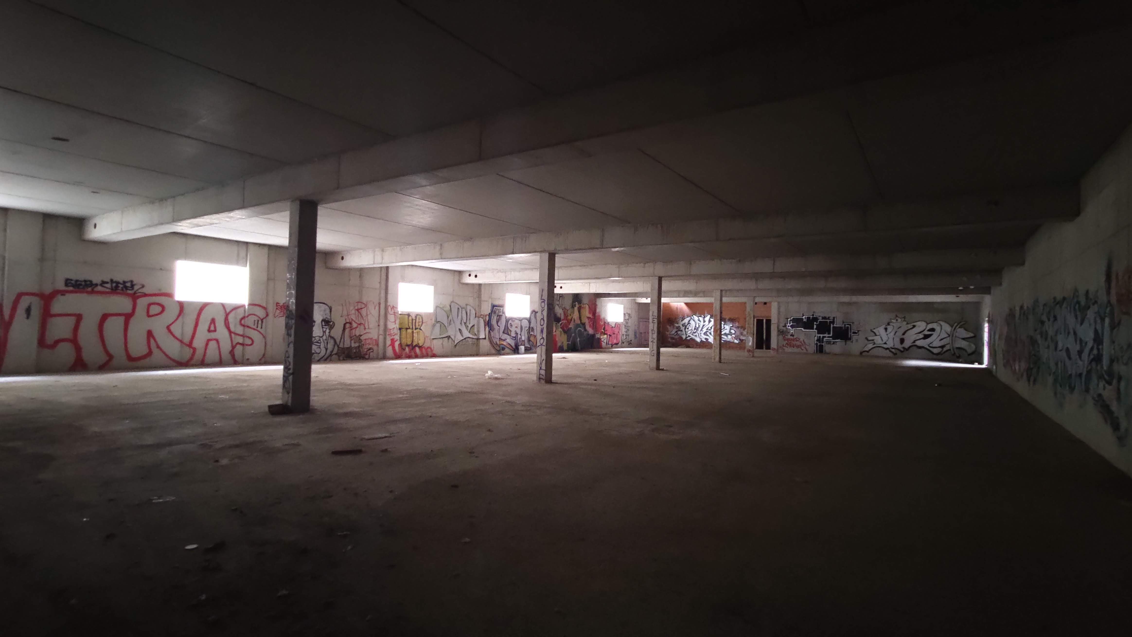 Downstairs.