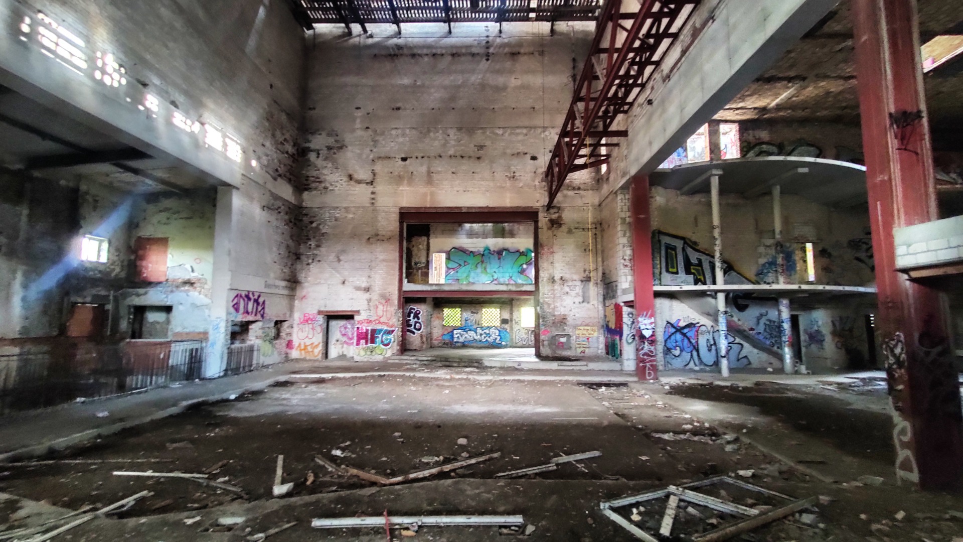 Inside the huge hall