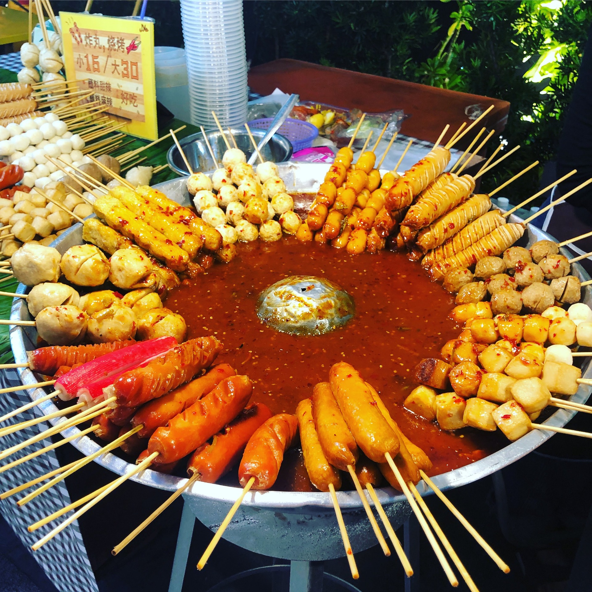 Hot dogs and meatball platter