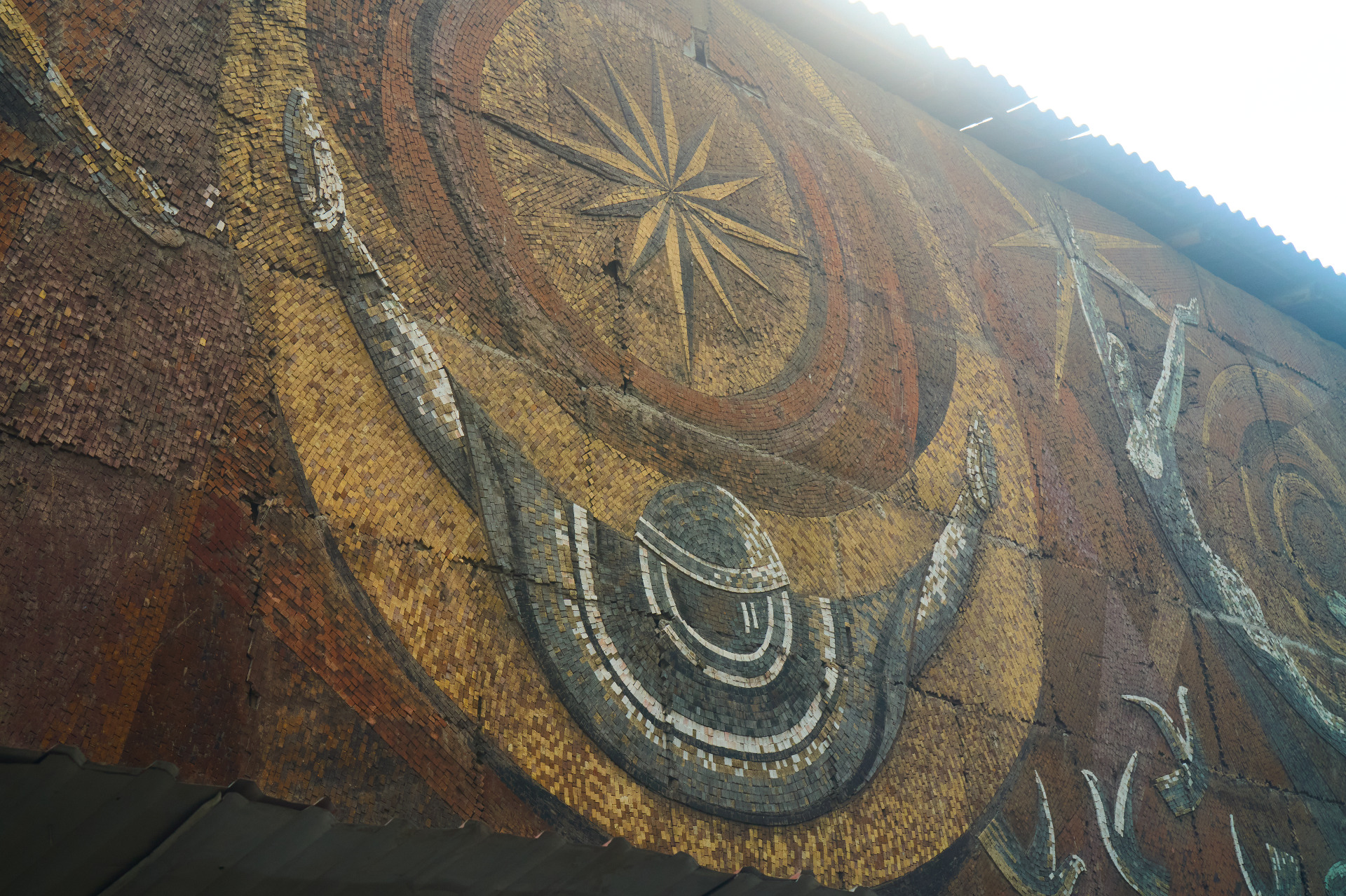 Yerevan's Trolleybus Station Cosmonaut Mosaic