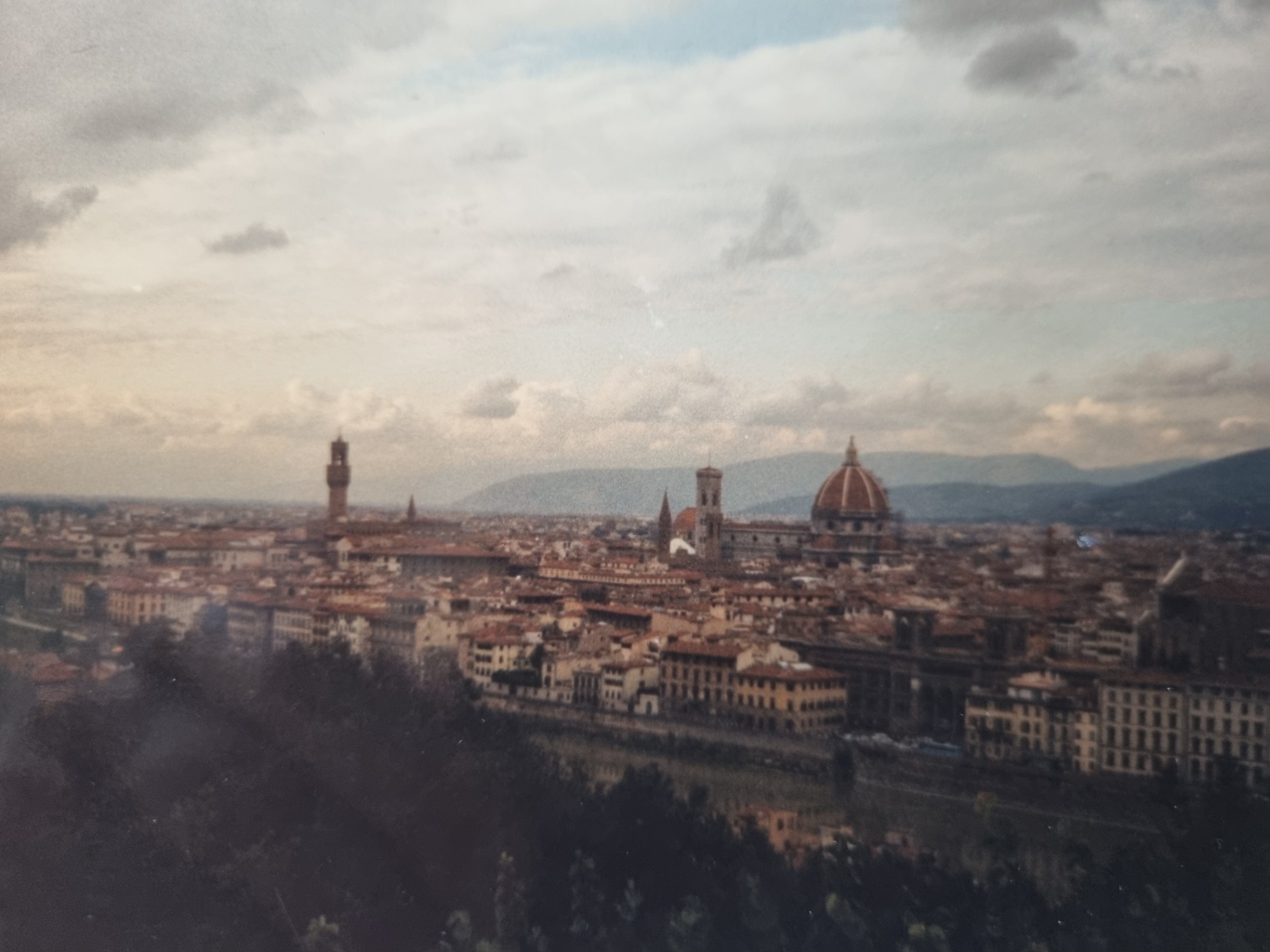 We did the group photo in Florence. How much better did the professional photographer made 34 years ago?