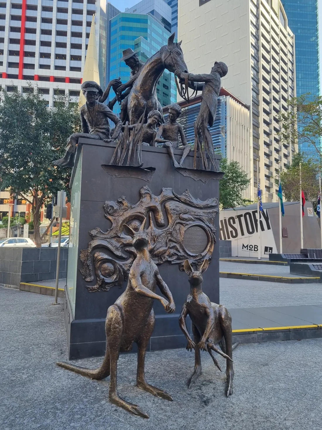 King George Square is home to a few typically Australian sculptures