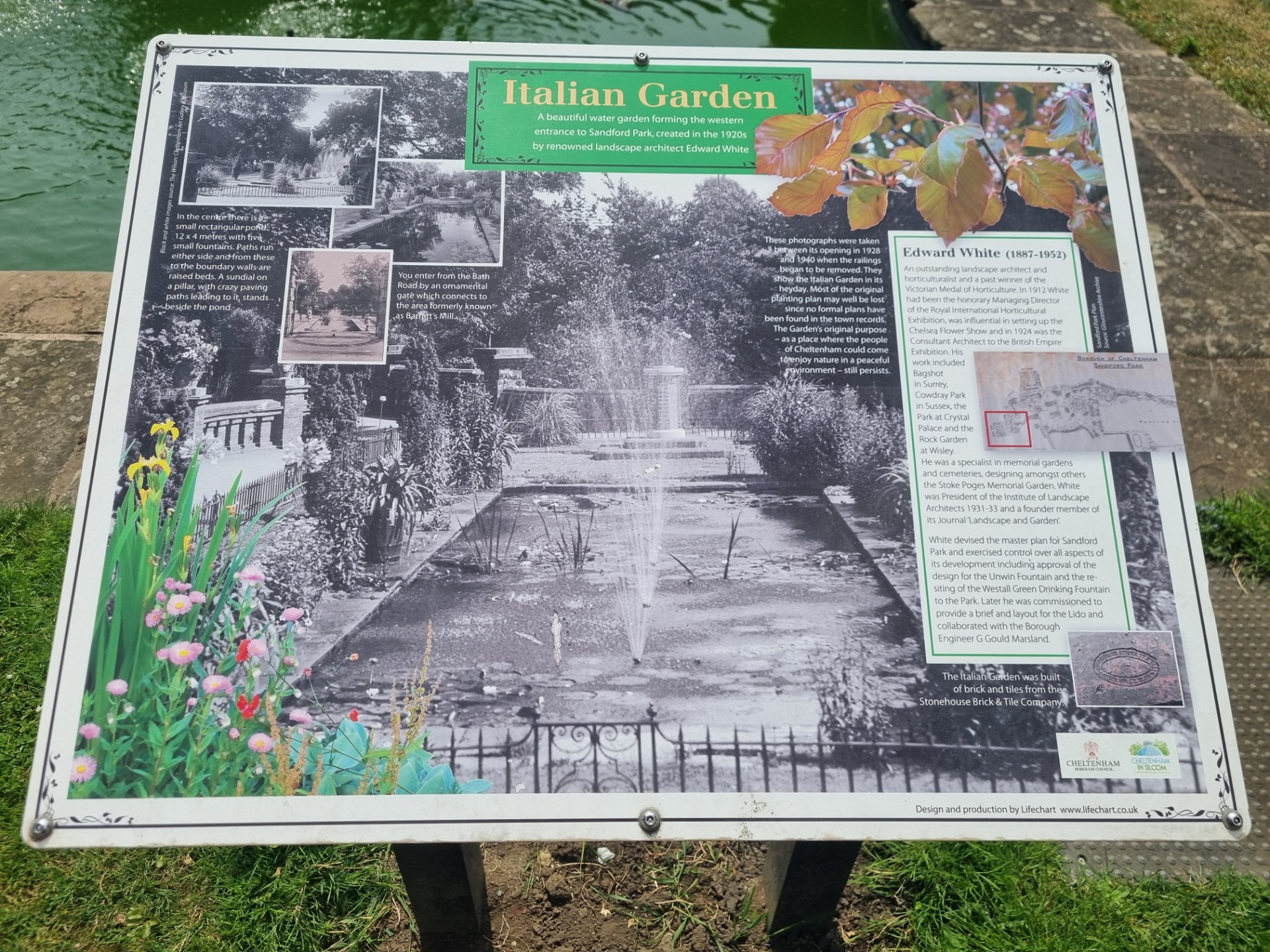 A 1,500 pound grant help build the Italian Gardens back in 1920 I bet it cost a lot more than just to maintain in now.