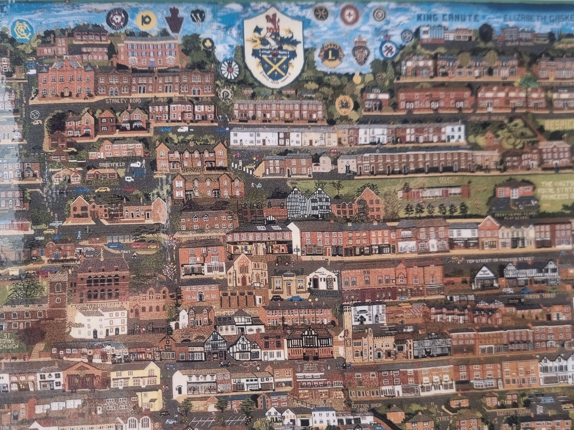 There was this huge tapestry in the information centre which is supposed to shows every street in town.