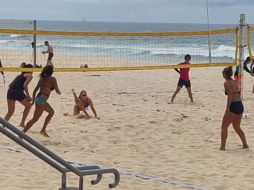 Beach Volley ball seems to be getting more popular and the skill appears to be higher than when I played a bit at school.