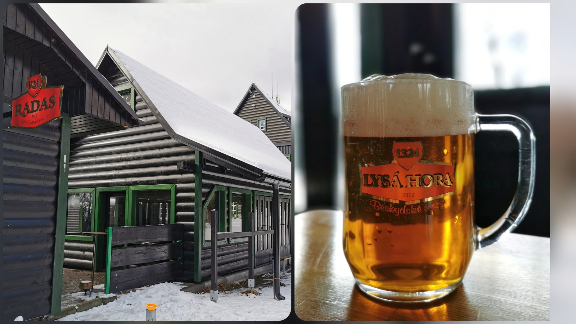 A beer at Ropička chalet.