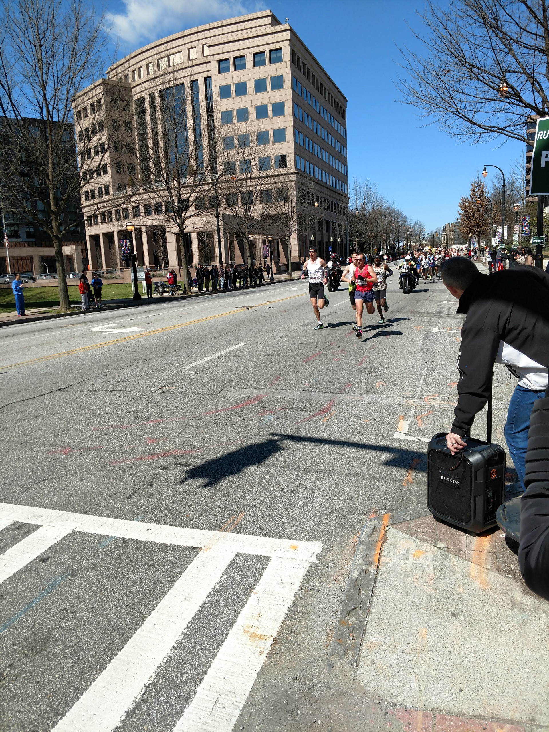 We had some tunes playing to keep the runners pumped up along the way.