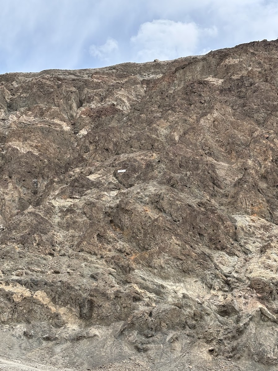 Sea level sign (seen from Badwater Basin) - Death Valley, CA
