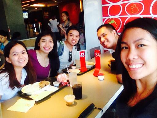 Eating our lunch at Jollibee Carcar