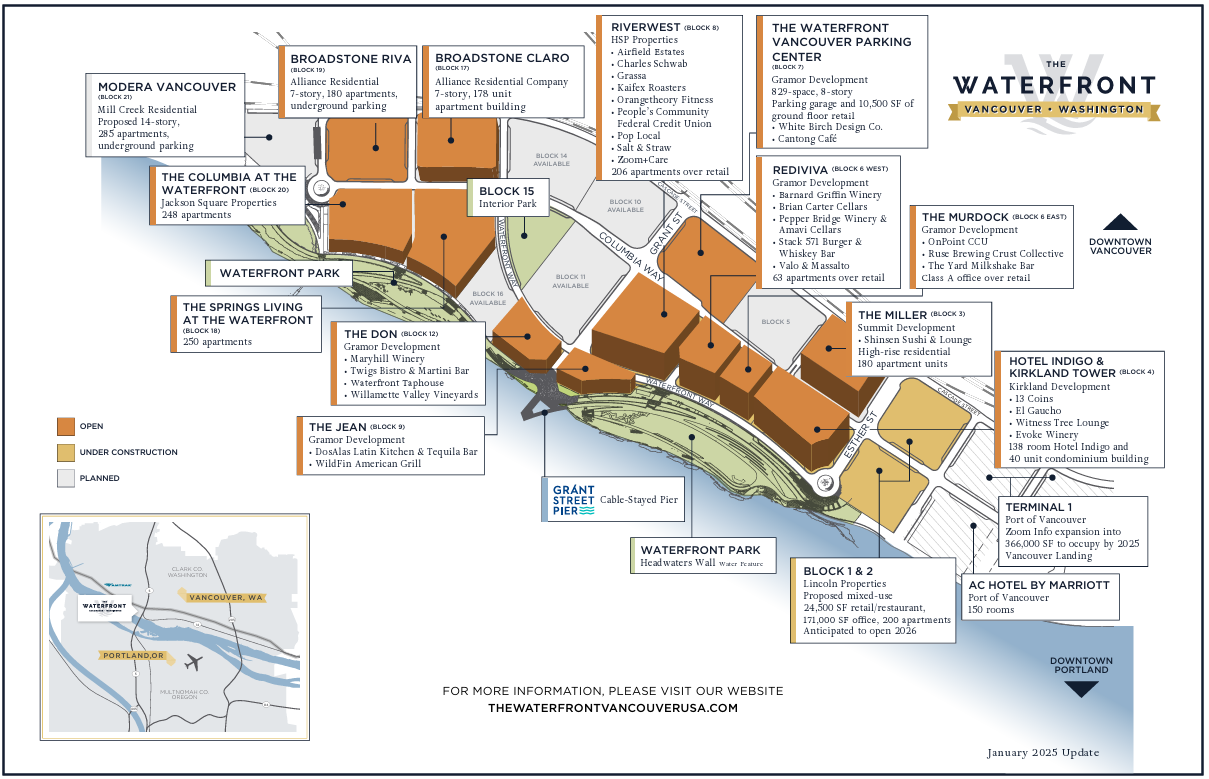 Source: https://thewaterfrontvancouverusa.com/about/master-plan/