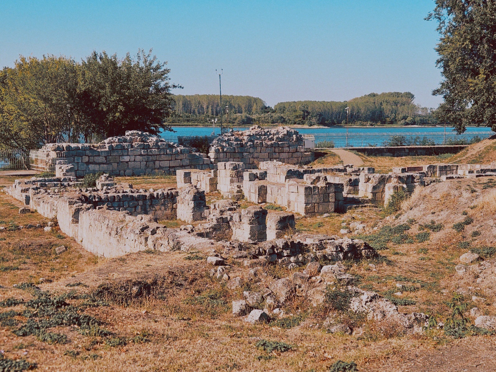 Corner pentagonal tower, Architectural compound (Patriarch and bishop residence), Durostorum, Silistra, Bulgaria.