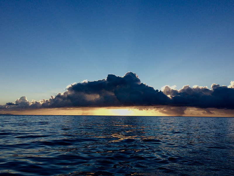 It will be a bright new day. Approaching La Gomera, Canary Islands